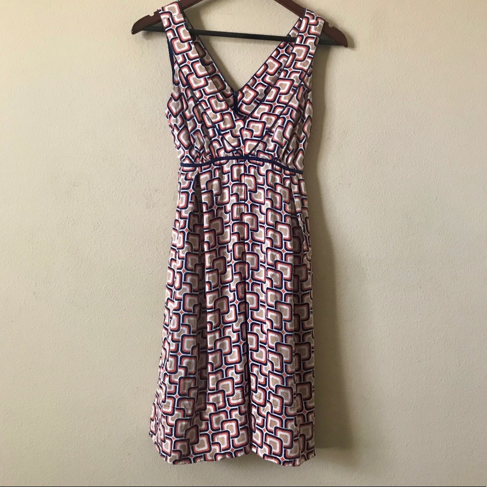 SHOSHANNA 100% Silk Graphic Print Dress w/ Pockets